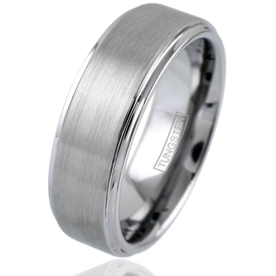 Men's Wedding Band Rings - Brushed Finish - Venice Collection - Wedding Rings for Men and Women