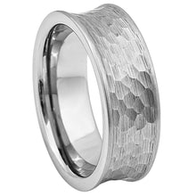 Load image into Gallery viewer, Tungsten Rings for Men Wedding Bands for Him Womens Wedding Bands for Her 6mm Concave Hammered Brush - Jewelry Store by Erik Rayo
