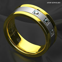Load image into Gallery viewer, Engagement Rings for Women Mens Wedding Bands for Him and Her Promise / Bridal Mens Womens Rings Diamond Gold Silver Brushed - Jewelry Store by Erik Rayo
