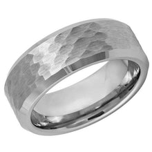 Load image into Gallery viewer, Tungsten Rings for Men Wedding Bands for Him Womens Wedding Bands for Her 6mm Honeycomb Hammered Brush - Jewelry Store by Erik Rayo

