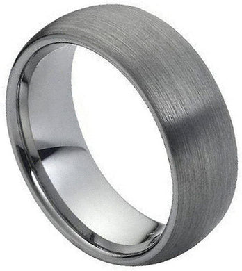 Tungsten Rings for Men Wedding Bands for Him Womens Wedding Bands for Her 6mm Silver Domed Classic Brushed Finish - Jewelry Store by Erik Rayo