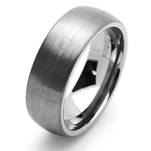 Load image into Gallery viewer, Tungsten Rings for Men Wedding Bands for Him Womens Wedding Bands for Her 6mm Silver Domed Classic Brushed Finish - Jewelry Store by Erik Rayo
