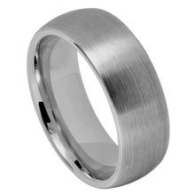 Load image into Gallery viewer, Tungsten Rings for Men Wedding Bands for Him Womens Wedding Bands for Her 6mm Silver Domed Classic Brushed Finish - Jewelry Store by Erik Rayo
