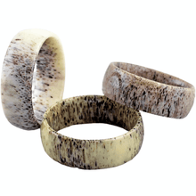 Load image into Gallery viewer, Mens Wedding Band Rings for Men Wedding Rings for Womens / Mens Rings Unique Genuine Deer Antler Wedding Band - Jewelry Store by Erik Rayo
