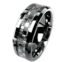 Load image into Gallery viewer, Tungsten Rings for Men Wedding Bands for Him Womens Wedding Bands for Her 6mm Wedding Band 925 Siver Center - Jewelry Store by Erik Rayo

