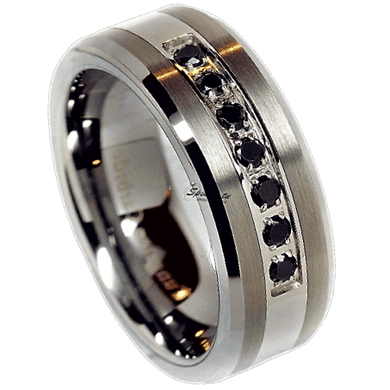 Engagement Rings for Women Mens Wedding Bands for Him and Her Promise / Bridal Mens Womens Rings Black Diamonds Ring Size 7-15 - Jewelry Store by Erik Rayo