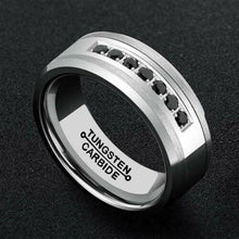 Load image into Gallery viewer, Mens Wedding Band Rings for Men Wedding Rings for Womens / Mens Rings Black Diamonds Ring Size 7-15 - Jewelry Store by Erik Rayo

