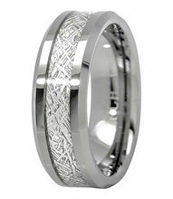 Load image into Gallery viewer, Tungsten Rings for Men Wedding Bands for Him Womens Wedding Bands for Her 8mm Earth&#39;s Metal Center Inlay - Jewelry Store by Erik Rayo
