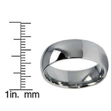 Load image into Gallery viewer, Tungsten Rings for Men Wedding Bands for Him Womens Wedding Bands for Her 8mm High Polished Shiny Dark Gray - ErikRayo.com
