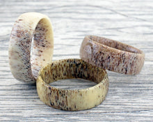 Load image into Gallery viewer, Mens Wedding Band Rings for Men Wedding Rings for Womens / Mens Rings Unique Genuine Deer Antler Wedding Band - Jewelry Store by Erik Rayo
