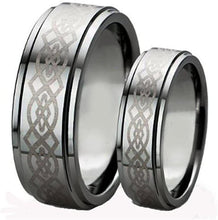 Load image into Gallery viewer, Mens Wedding Band Rings for Men Wedding Rings for Womens / Mens Rings Set of 2 8mm Celtic Knot Design - Jewelry Store by Erik Rayo
