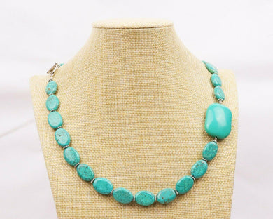 Turquoise Necklace Large Main Bead - Jewelry Store by Erik Rayo