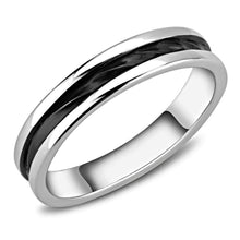 Load image into Gallery viewer, Two-Tone Black Womens Ring Anillo Para Mujer y Ninos Unisex Kids 316L Stainless Steel Ring Milazzo - Jewelry Store by Erik Rayo
