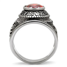 Load image into Gallery viewer, US Marines Ring for Men Women Unisex Stainless Steel Military Ring in Silver with Red Stone Rock - Jewelry Store by Erik Rayo
