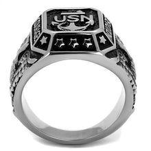 Load image into Gallery viewer, US Navy Ring Anillo Color Plata Para Hombres de Acero Inoxidable de USN Courage and Devotion - Jewelry Store by Erik Rayo
