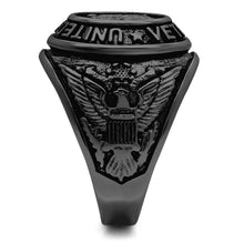 Load image into Gallery viewer, US Veterans Ring for Men and Women Unisex 316L Stainless Steel Military Patriotic Ring in Black - Jewelry Store by Erik Rayo
