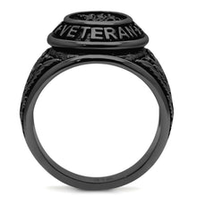 Load image into Gallery viewer, Black Veterans Military Ring for Men and Women Unisex Stainless Steel Class Ring - Jewelry Store by Erik Rayo
