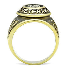 Load image into Gallery viewer, Gold Veterans Military Ring for Men and Women Unisex Stainless Steel Class Ring - Jewelry Store by Erik Rayo

