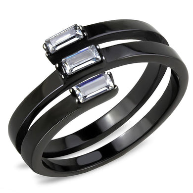 Wedding Rings for Women Engagement Cubic Zirconia Promise Ring Set for Her in Black Tone Addis - ErikRayo.com