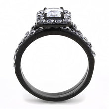 Load image into Gallery viewer, Wedding Rings for Women Engagement Cubic Zirconia Promise Ring Set for Her in Black Tone Agra - Jewelry Store by Erik Rayo
