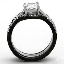 Load image into Gallery viewer, Wedding Rings for Women Engagement Cubic Zirconia Promise Ring Set for Her in Black Tone Cori - Jewelry Store by Erik Rayo
