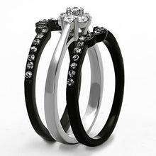 Load image into Gallery viewer, Wedding Rings for Women Engagement Cubic Zirconia Promise Ring Set for Her in Black Tone Frascati - Jewelry Store by Erik Rayo

