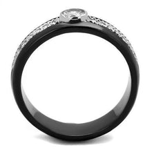 Load image into Gallery viewer, Wedding Rings for Women Engagement Cubic Zirconia Promise Ring Set for Her in Black Tone Liza - Jewelry Store by Erik Rayo
