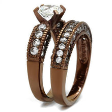 Load image into Gallery viewer, Wedding Rings for Women Engagement Cubic Zirconia Promise Ring Set for Her in Brown Coffee Tone Atri - Jewelry Store by Erik Rayo
