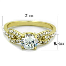 Load image into Gallery viewer, Wedding Rings for Women Engagement Cubic Zirconia Promise Ring Set for Her in Gold Tone 316L Stainless Steel Ring Venosa - Jewelry Store by Erik Rayo
