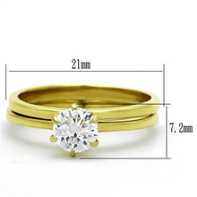 Load image into Gallery viewer, Wedding Rings for Women Engagement Cubic Zirconia Promise Ring Set for Her in Gold Tone Acero Inoxidable Avital - Jewelry Store by Erik Rayo
