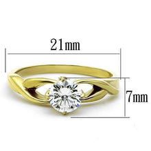 Load image into Gallery viewer, Wedding Rings for Women Engagement Cubic Zirconia Promise Ring Set for Her in Gold Tone Acero Inoxidable Balla - Jewelry Store by Erik Rayo

