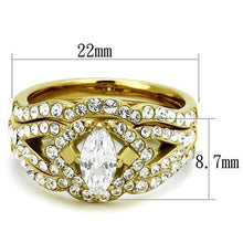 Load image into Gallery viewer, Wedding Rings for Women Engagement Cubic Zirconia Promise Ring Set for Her in Gold Tone Atri - Jewelry Store by Erik Rayo
