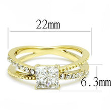 Load image into Gallery viewer, Wedding Rings for Women Engagement Cubic Zirconia Promise Ring Set for Her in Gold Tone in Clear - Jewelry Store by Erik Rayo
