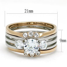 Load image into Gallery viewer, Wedding Rings for Women Engagement Cubic Zirconia Promise Ring Set for Her in Gold Tone TK3212 - Jewelry Store by Erik Rayo
