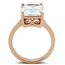 Load image into Gallery viewer, Wedding Rings for Women Engagement Cubic Zirconia Promise Ring Set for Her in Rose Gold Tone Barcelona Clear - Jewelry Store by Erik Rayo
