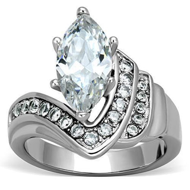 Wedding Rings for Women Engagement Cubic Zirconia Promise Ring Set for Her in Silver Tone BA - Jewelry Store by Erik Rayo