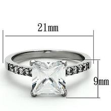 Load image into Gallery viewer, Wedding Rings for Women Engagement Cubic Zirconia Promise Ring Set for Her in Silver Tone Belem Clear - Jewelry Store by Erik Rayo
