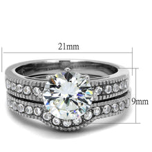 Load image into Gallery viewer, Wedding Rings for Women Engagement Cubic Zirconia Promise Ring Set for Her in Silver Tone Ecatepec - Jewelry Store by Erik Rayo
