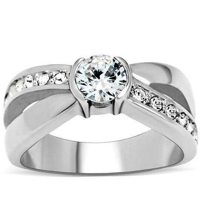 Wedding Rings for Women Engagement Cubic Zirconia Promise Ring Set for Her in Silver Tone - Jewelry Store by Erik Rayo
