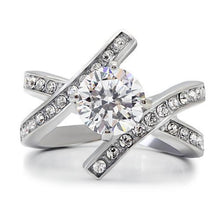 Load image into Gallery viewer, Wedding Rings for Women Engagement Cubic Zirconia Promise Ring Set for Her in Silver Tone Foshan - Jewelry Store by Erik Rayo
