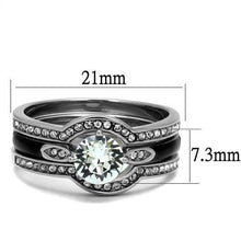 Load image into Gallery viewer, Wedding Rings for Women Engagement Cubic Zirconia Promise Ring Set for Her in Silver Tone Italy - Jewelry Store by Erik Rayo
