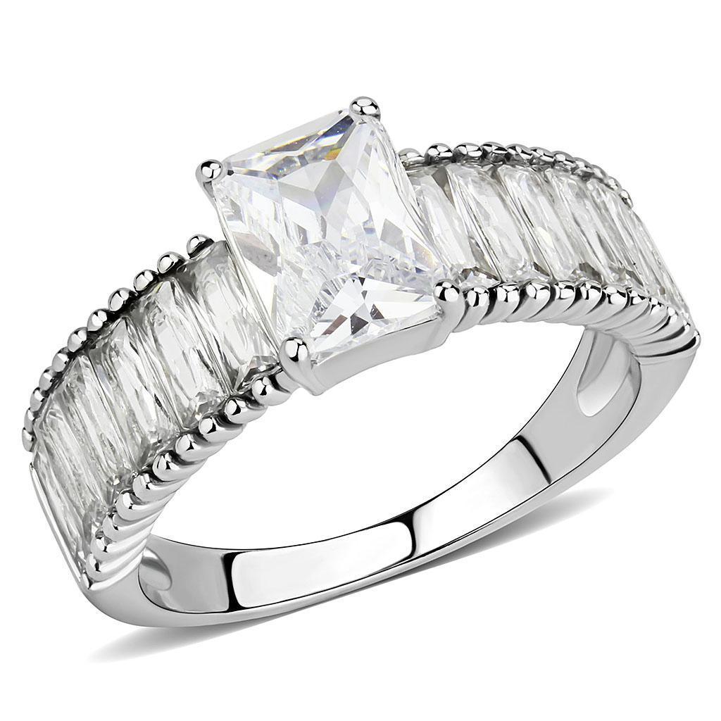 Wedding Rings for Women Engagement Cubic Zirconia Promise Ring Set for Her in Silver Tone Karla - Jewelry Store by Erik Rayo