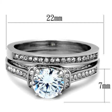 Load image into Gallery viewer, Wedding Rings for Women Engagement Cubic Zirconia Promise Ring Set for Her in Silver Tone Kazan - Jewelry Store by Erik Rayo
