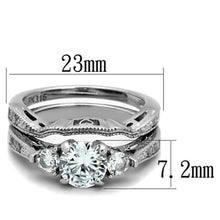 Load image into Gallery viewer, Wedding Rings for Women Engagement Cubic Zirconia Promise Ring Set for Her in Silver Tone Lima - Jewelry Store by Erik Rayo
