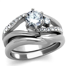 Load image into Gallery viewer, Wedding Rings for Women Engagement Cubic Zirconia Promise Ring Set for Her in Silver Tone Multan - Jewelry Store by Erik Rayo
