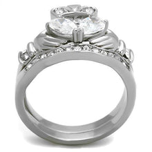 Load image into Gallery viewer, Wedding Rings for Women Engagement Cubic Zirconia Promise Ring Set for Her in Silver Tone Mumbai - Jewelry Store by Erik Rayo

