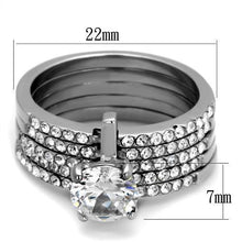 Load image into Gallery viewer, Wedding Rings for Women Engagement Cubic Zirconia Promise Ring Set for Her in Silver Tone Munich - Jewelry Store by Erik Rayo
