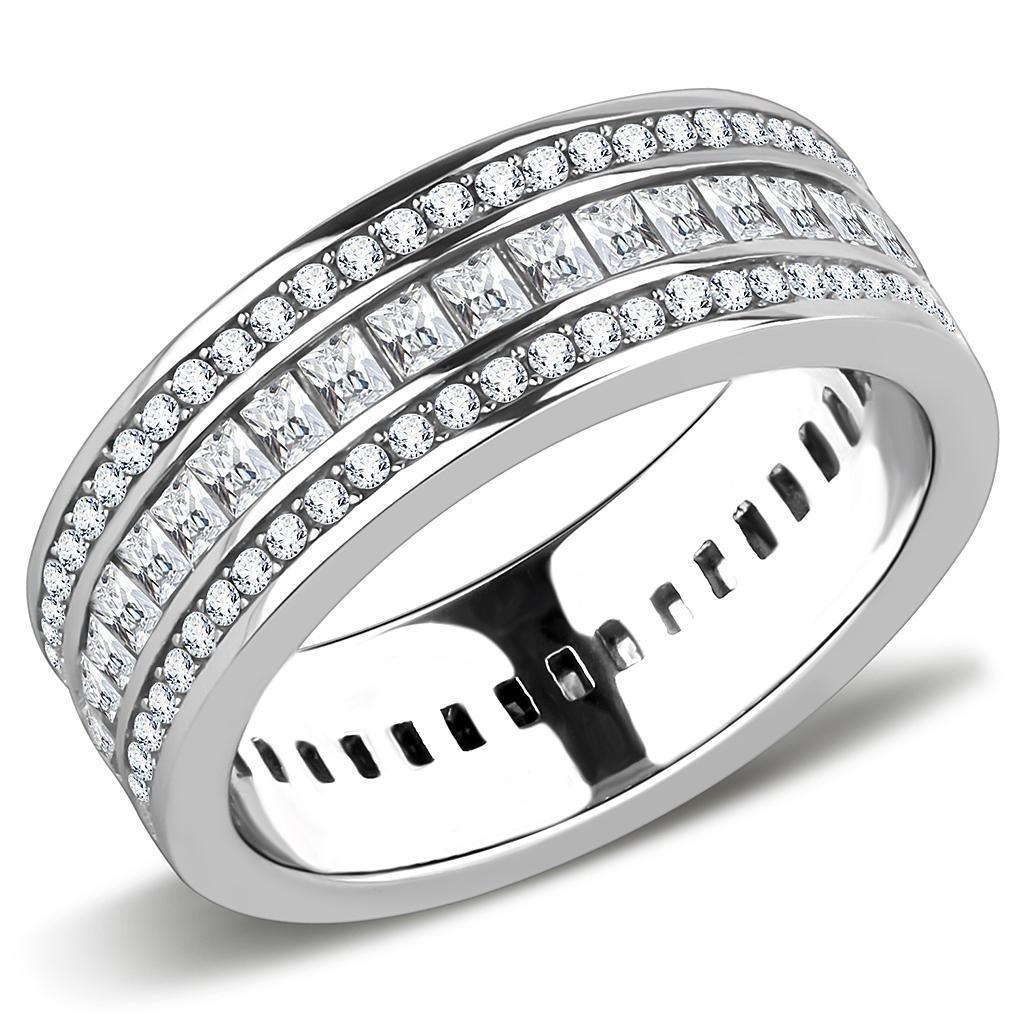 Wedding Rings for Women Engagement Cubic Zirconia Promise Ring Set for Her in Silver Tone Naples - Jewelry Store by Erik Rayo