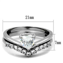 Load image into Gallery viewer, Wedding Rings for Women Engagement Cubic Zirconia Promise Ring Set for Her in Silver Tone Patna - Jewelry Store by Erik Rayo
