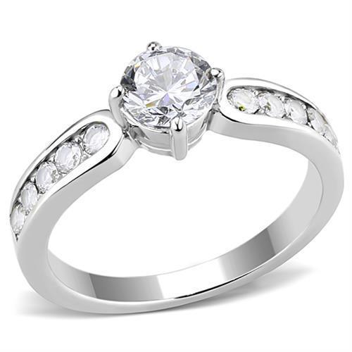 Wedding Rings for Women Engagement Cubic Zirconia Promise Ring Set for Her in Silver Tone Potenza - Jewelry Store by Erik Rayo